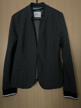 Street One jersey Blazer Gr 38 schwarz/weiss