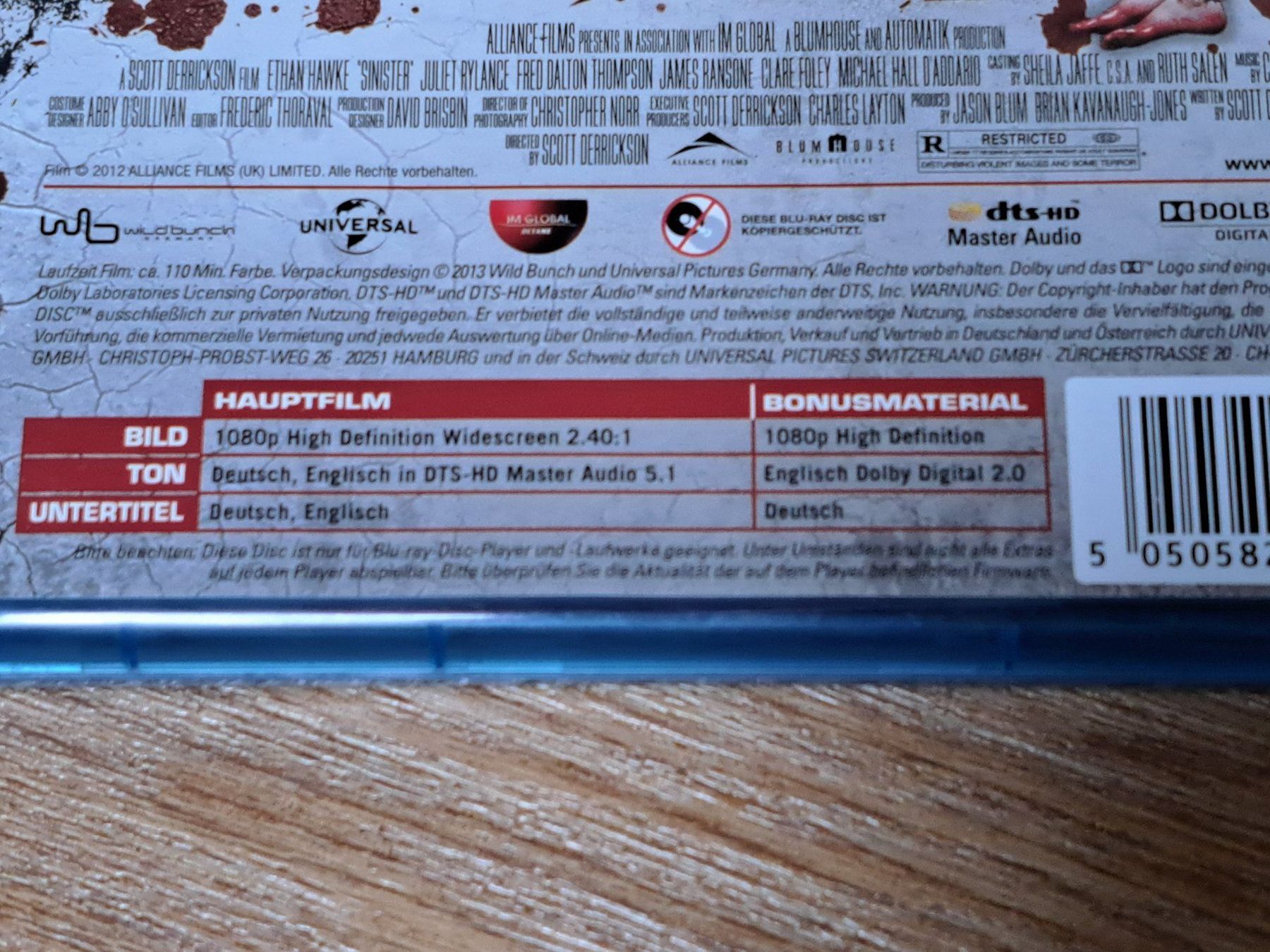 Tutti i DVDs: Blu-ray SINISTER von Scott Derrickson mit Ethan Hawke 2012 – Nuovo (secondo la descrizione) da Unterseen venduto da Kanica 3