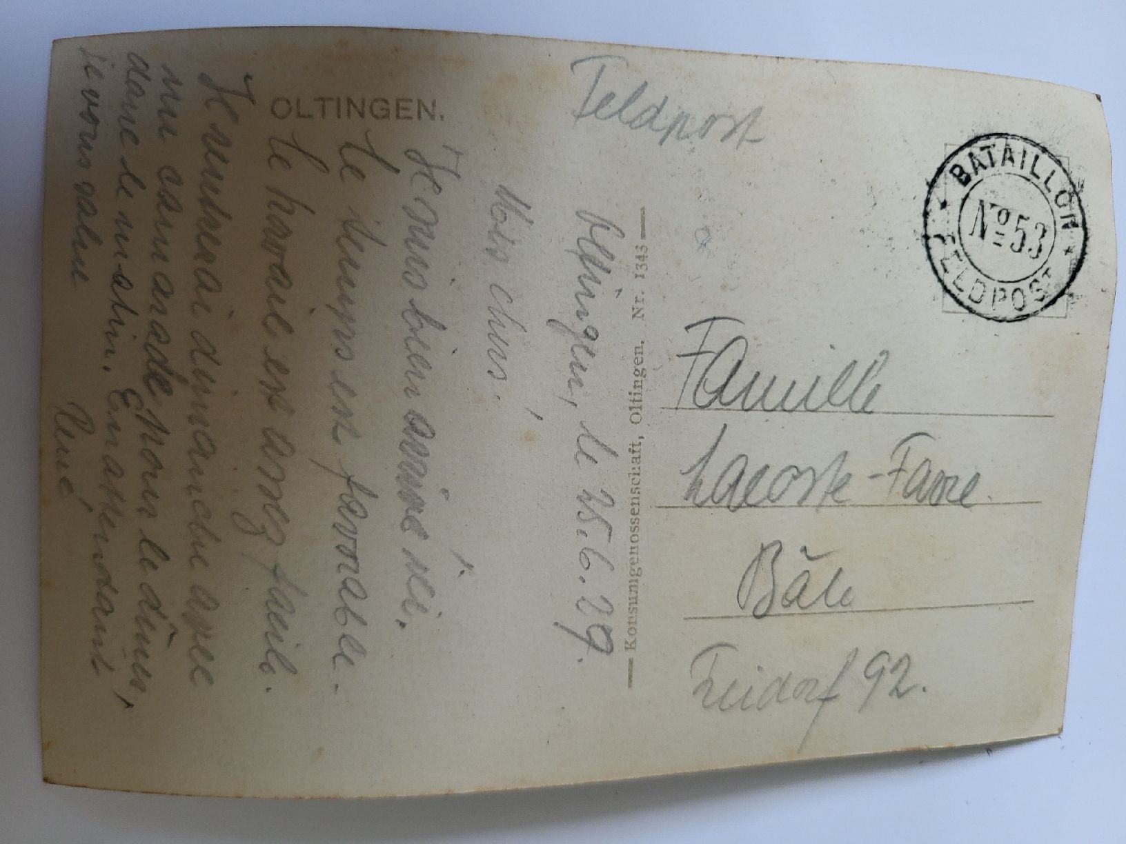 Cartoline postali: Alte Ansichtskarte Oltingen – Usato da nunningen venduto da mic_88k2 1