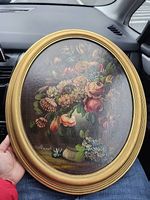 Quadro ovale fiori
