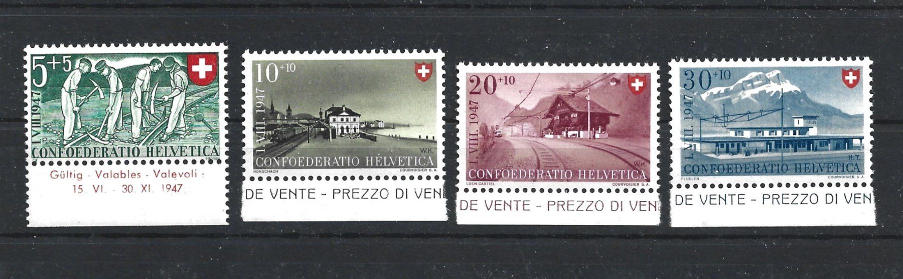 Alle Briefmarken: 1947 Pro Patria – Neu und originalverpackt aus Trübbach von Sammer51