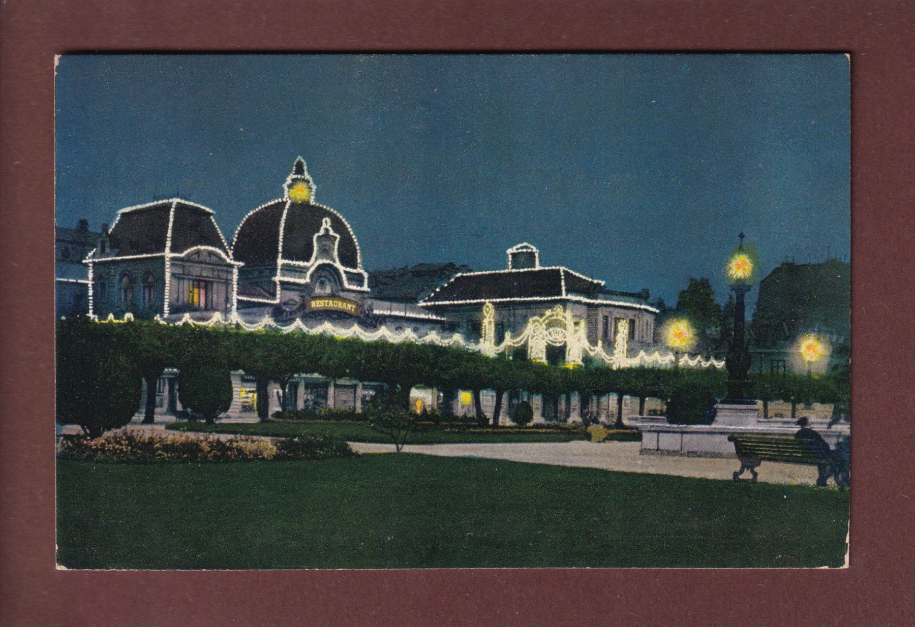 Cartoline postali: GENEVE - Kursaal illuminé – Usato da Pully venduto da nicecards