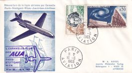 Erstflug AUA Caravelle Paris - Stuttgart - Wien 1963