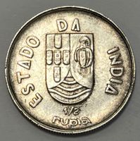 ½ Rupia - Portugiesisch Indien - 1936 (Silber .917)