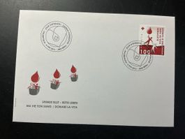 Umschlag mit Briefmarke Blutspende 9. Mai 2012 Bern