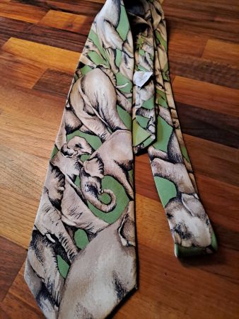 fabric frontline krawatte elefanten