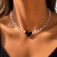 Rosenquarz  Spinell Choker Halsschmuck Halskette Herz Neu