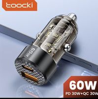 Toocki Dual Port KFZ Ladegerät 60W USB-C USB-A Neu