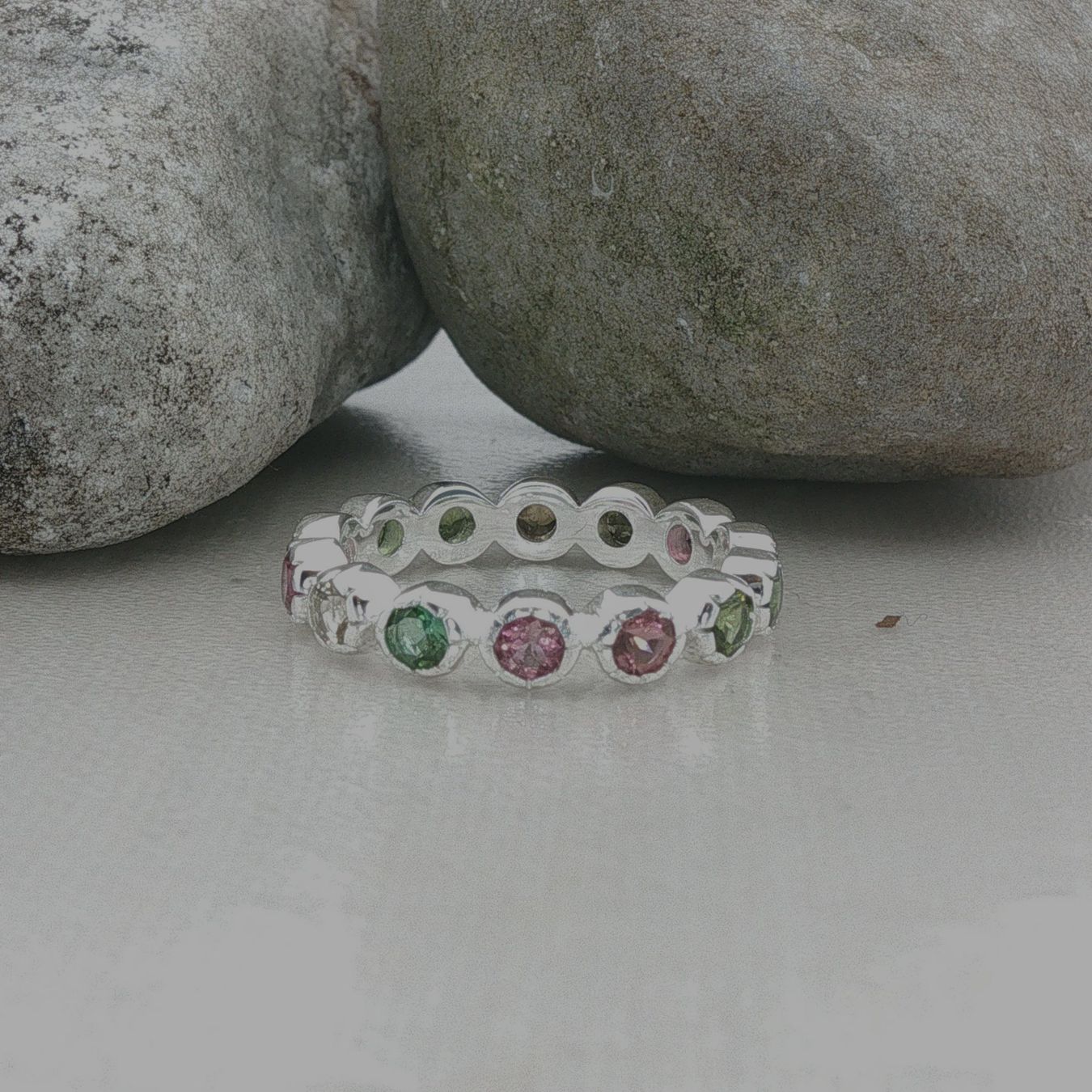 Olga Ribler Anelli: Ring 925 Sterling Silber mit Turmalinen Grösse 55 – Nuovo (secondo la descrizione) da Luzern venduto da Schmuckoutlet
