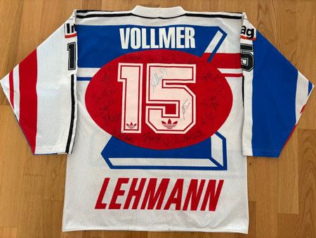 ZSC LIONS TRIKOT # 15 VOLLMER SIGNIERT 1992/94 ZÜRICH XL