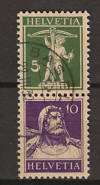 Alle Briefmarken: CHZ17y - Se tenant Z17y obl. – Gebraucht aus Trélex von Phil_Albert