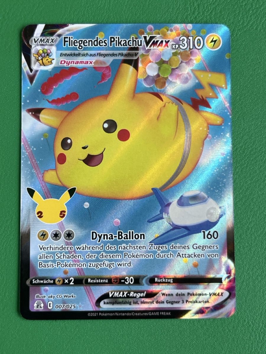 Pokémon Carte collezionabili: Pokemon fliegendes Pikachu VMAX CEL 007 DE Celebrations – Nuovo (secondo la descrizione) da Lommiswil venduto da diti_89 1