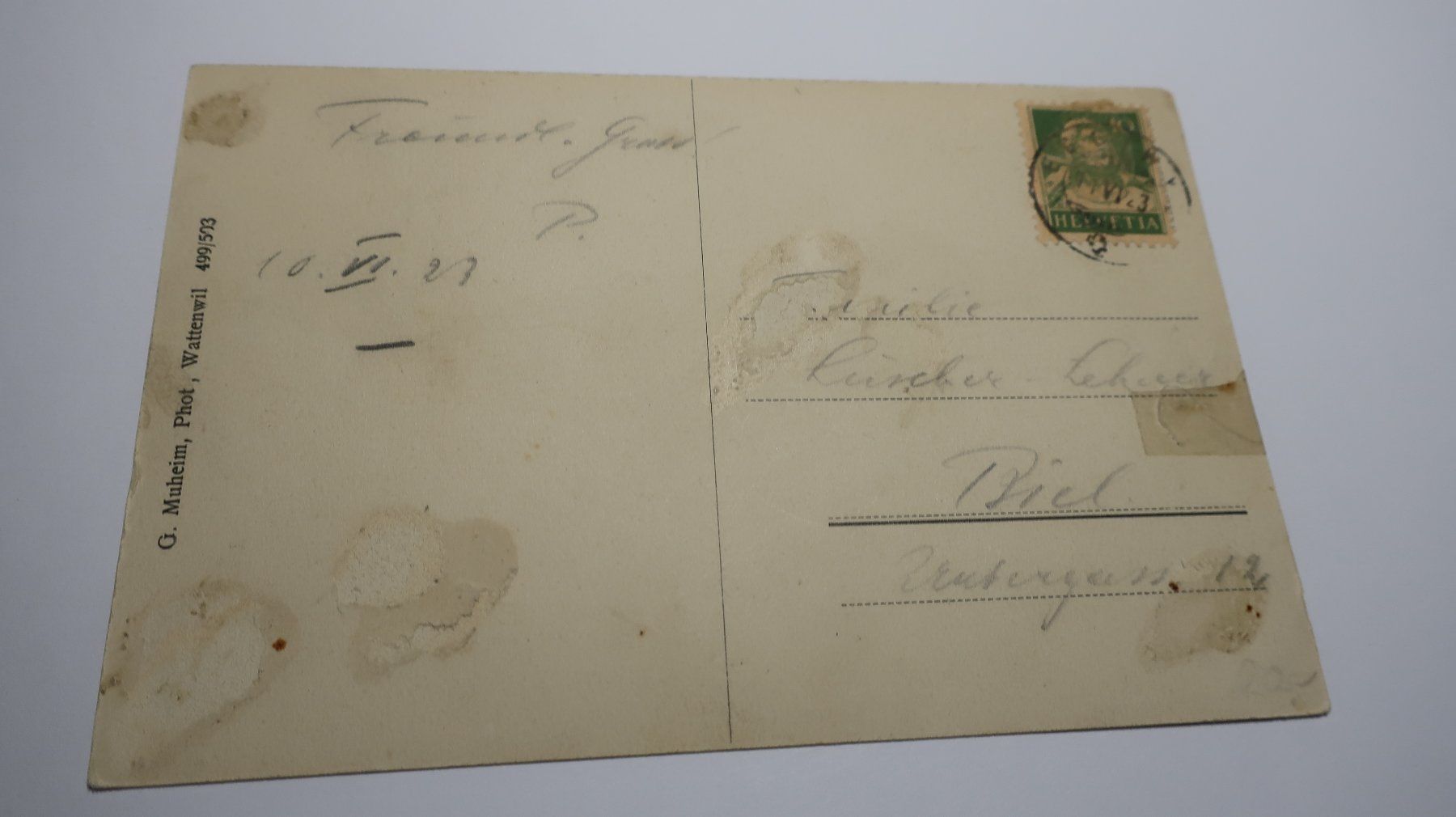 Cartoline postali: Gruss aus Eggiswil   Bären  1923 – Difettoso da Cormoret venduto da Pascalll2001 4