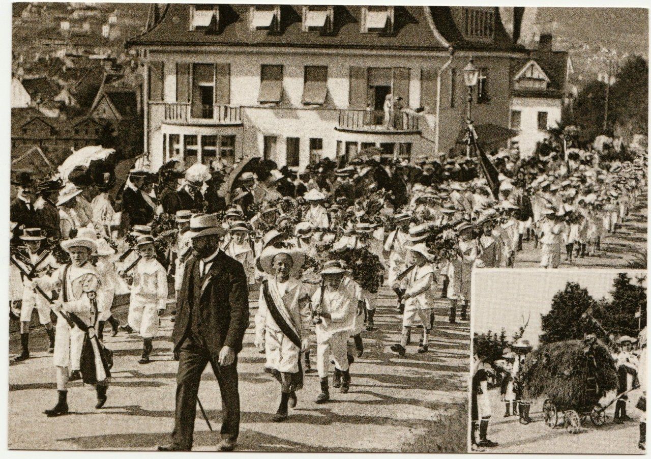 Ansichtskarten: St. Gallen.   Kinderfest um 1900 – Neu (gemäss Beschreibung) aus Fällanden von Blausegelfliege