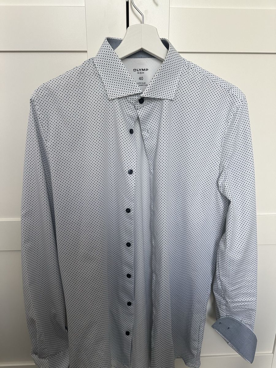 Hemden: Olymp Hemd No. 6 Six, Hellblau/weiss – Gebraucht aus Lenzburg von WeberAlvin