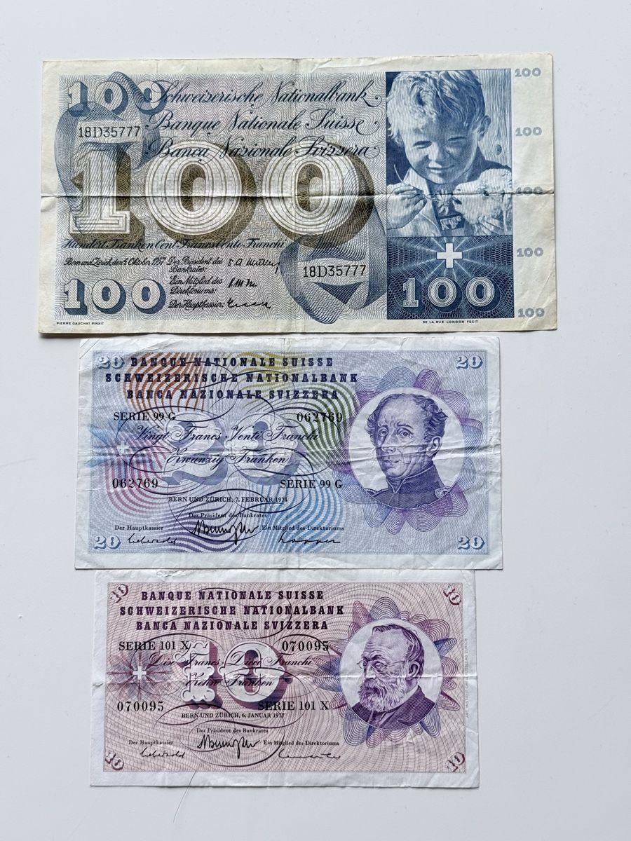 Banknoten: Ancien Billet Franc Suisse – Gebraucht aus Epalinges von Lily2006