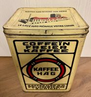Tolle grosse alte Blechdose KAFFEE HAG Feldmeilen 36.5 cm