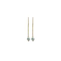 Edelstahl Ohrringe 18K vergoldet Achat