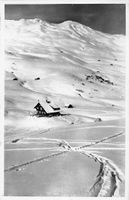 4x SKIHAUS HEUBERGE 1943 mit Stempel FIDERIS !