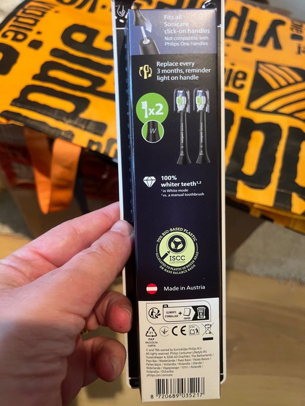 Philips Sonicare Cura dei denti: Philips W2 Optimal white noir x2 – Nuovo e nell'imballaggio originale da Noville venduto da Berlusconi55