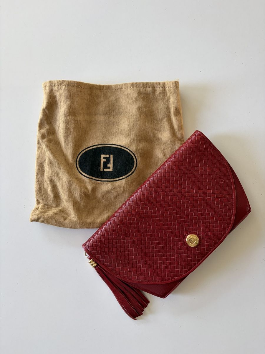 Fendi Borse da donna: Fendi Leder Handtasche rot geflochten – Usato da Zürich venduto da manueldnl