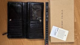 Portemonnaie Leder Schwarz