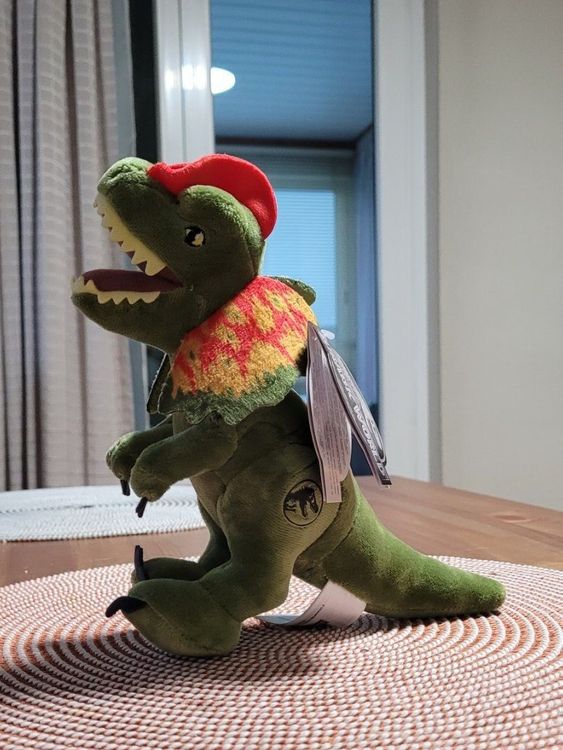 Jurassic World Dilophosaurus Plüschtier – 20 Cm, Superweich, Offiziell Lizenziert, Geschenk Für Dino-Fans