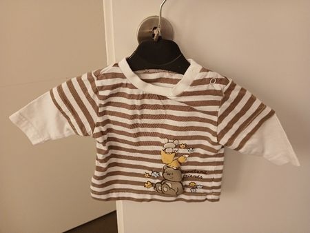Smile Baby-Shirt Gr. 62, gestreift mit Bären, Top Zustand