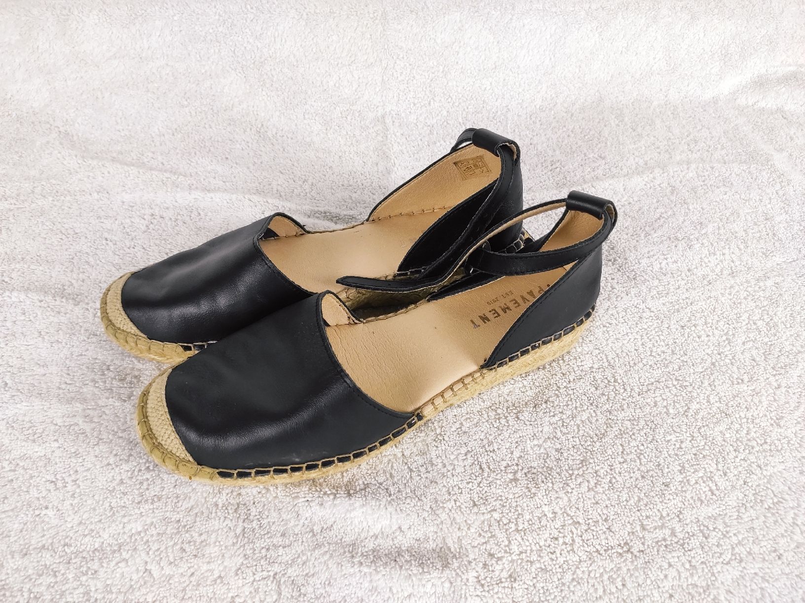 Damenschuhe: Pavement Espadrilles Gr. 38 - Sommer Schuhe schwarz Leder – Gebraucht aus Kreuzlingen von sko_9v6b