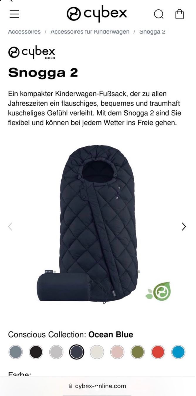 Cybex Schlafsäcke: Cybex Fusssack Snogga 2 dunkelblau – Gebraucht aus Bad Ragaz von eli_hy8c 1