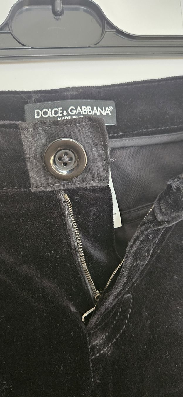 Dolce & Gabbana Pantaloni: Dolce&Gabbana Samthose, schwarz, Gr. 36 – Usato da Hellbühl venduto da Veci02 1
