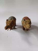 Zwei Elefanten aus Messing, Indien