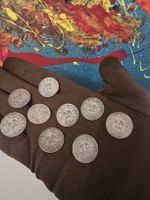 🇨🇭Lot de 9 pièces de 50 centimes – 1921 🥈