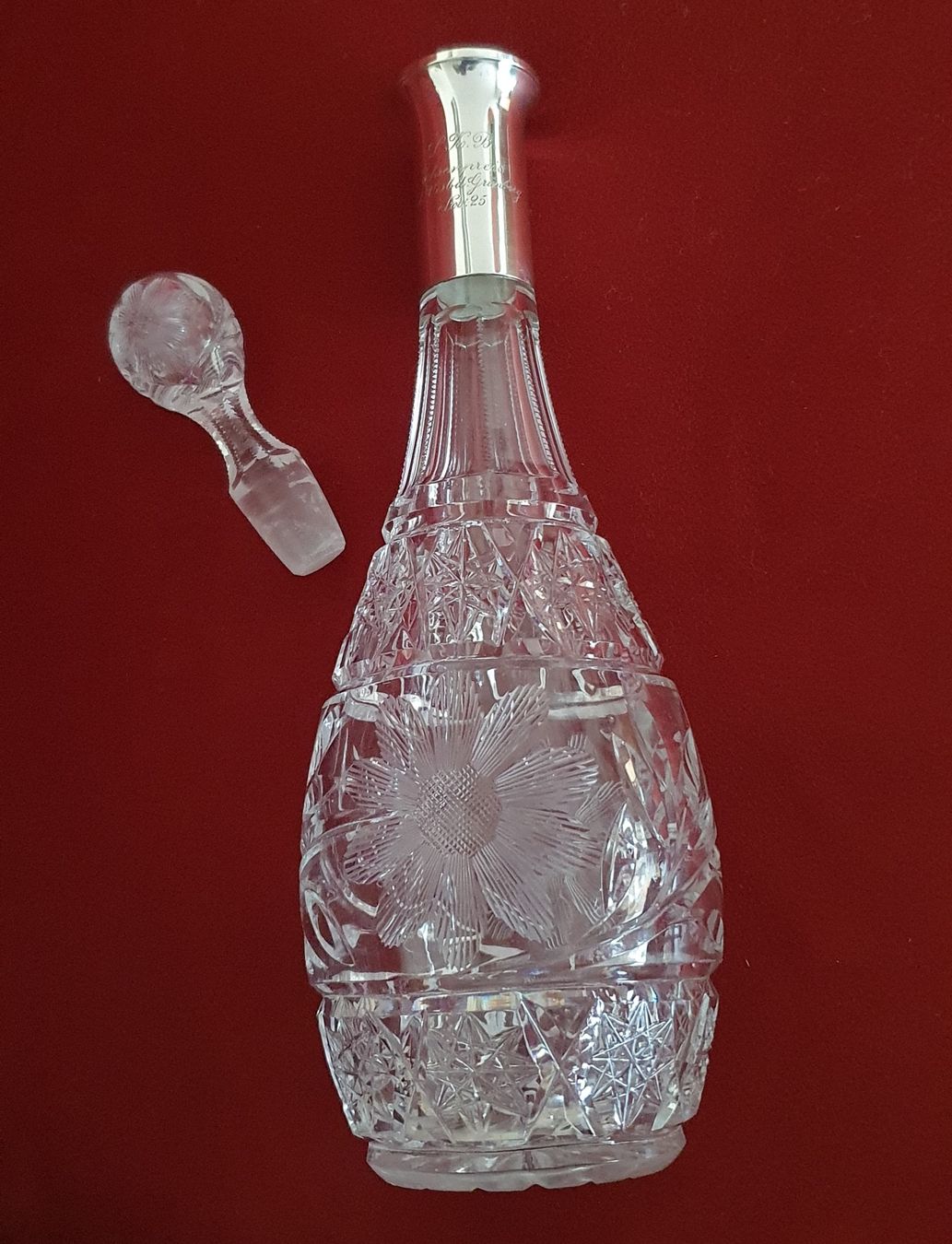 Caraffe: Kristall Karaffe mit 800 Silber Hals  – Usato da Kreuzlingen venduto da Rschweiz1 4