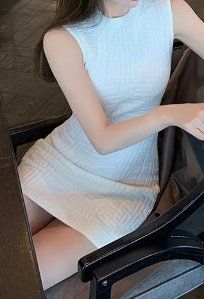Weisses Stretch Sommerkleid Gr. XS - 226174