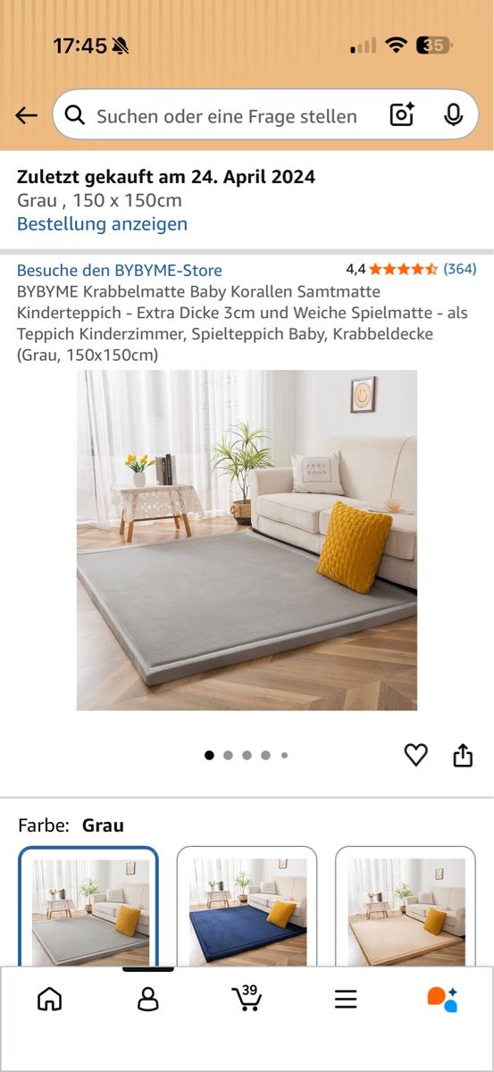 Tappeti: Kinderteppich grau - superflauschig – Usato da Eichberg venduto da vakisa 1