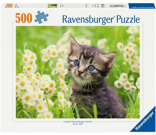 Ravensburger Puzzle: Ravensburger 500 Teile Puzzle Kätzchen in der Wiese – Nuovo e nell'imballaggio originale da Oensingen venduto da Liquidations-Shop