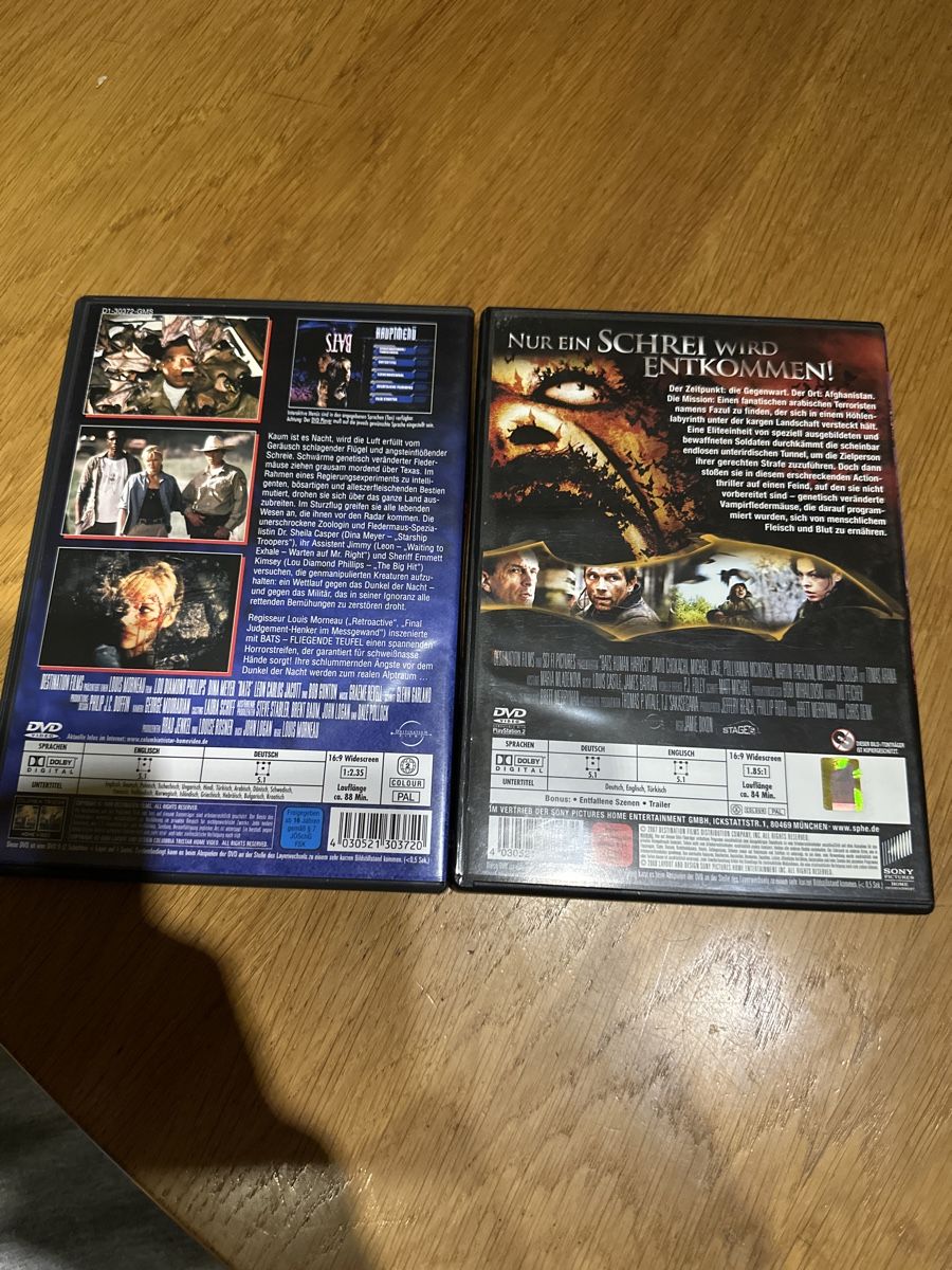 Alle DVDs: Bats 1-2 dvd Fliegende Teufel, blutige Ernte – Gebraucht aus Benken ZH von Audi-erich 1