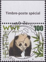 2011, Nr.1382 "WWF" mit Ersttags-Voll-Stempel + TAB.