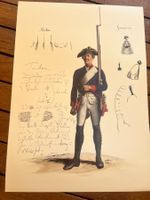 Gravure Grenadier, Regiment Anhalt- Authentique!