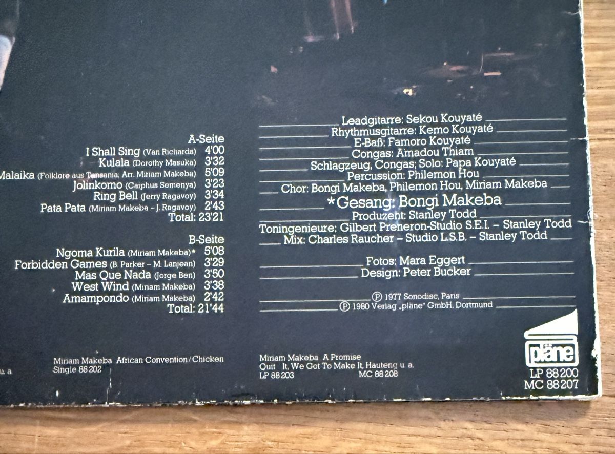Dischi in vinile: Miriam Makeba Live Schallplatte – Usato da Goldach venduto da Donpancho 4