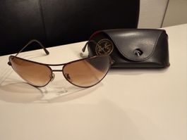 Ray-Ban Aviator Sunglasses - Brown Gradient Lens - Nice!