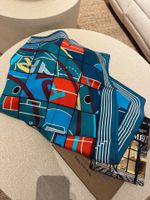 HERMES SEIDENTUCH 90 BLAU