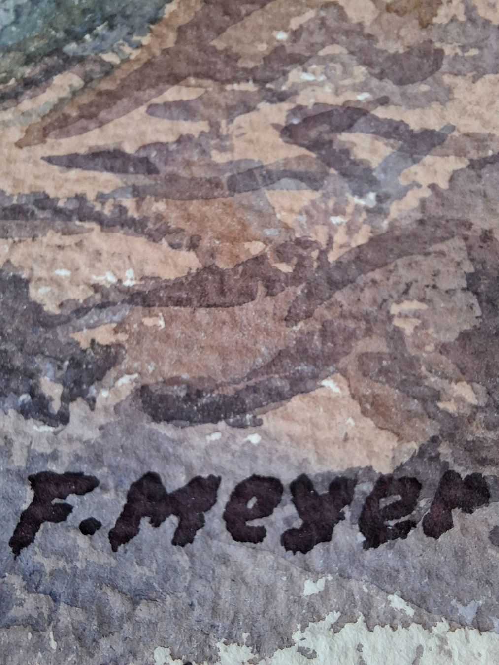 Dipinti: Aquarell Ferdinand Meyer-Streiff Triftgletscher VS 1964 – Usato da Rheinfelden venduto da Badelus 1