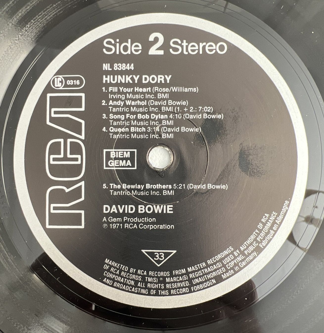 Schallplatten: David Bowie Hunky Dory – Gebraucht aus Thônex von lacomtessedesfees 6