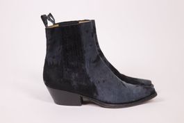 SARTORE Paris Wester Black Leather Cowhide Botties - Size 37