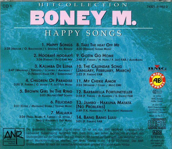 CDs: Boney M. – Hit Collection - Vergriffen! – D'occasion à Brittnau par Zibu 6