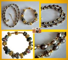 SALE STEINKETTE ECHTE SÜSSWASSERPERLEN ARMBAND BEADS MURANO