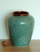 Vase scandinave en céramique vert émeraude, années 1970