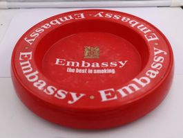 Aschenbecher Embassy Rot 29cm gross Vintage